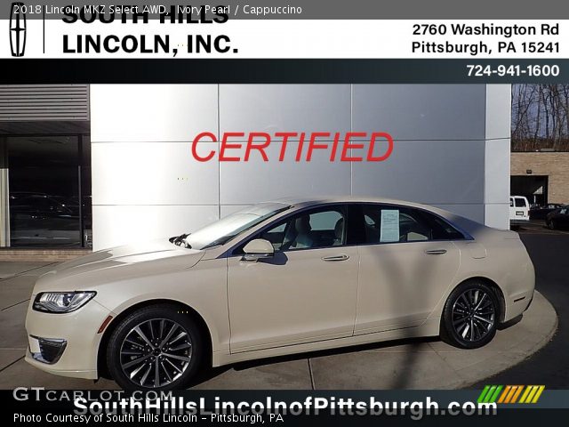 2018 Lincoln MKZ Select AWD in Ivory Pearl