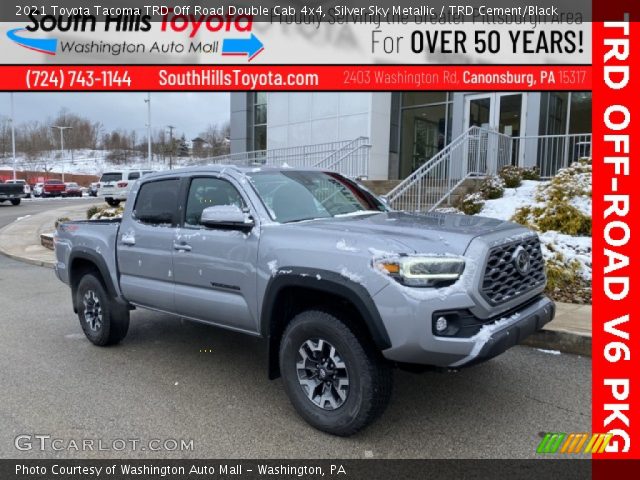 2021 Toyota Tacoma TRD Off Road Double Cab 4x4 in Silver Sky Metallic