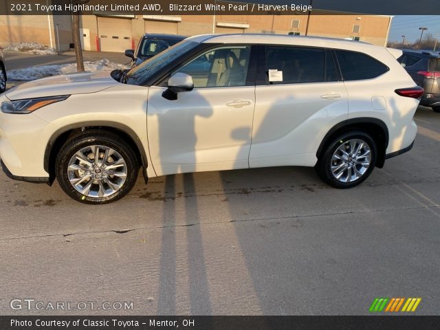 2021 Toyota Highlander Limited AWD in Blizzard White Pearl
