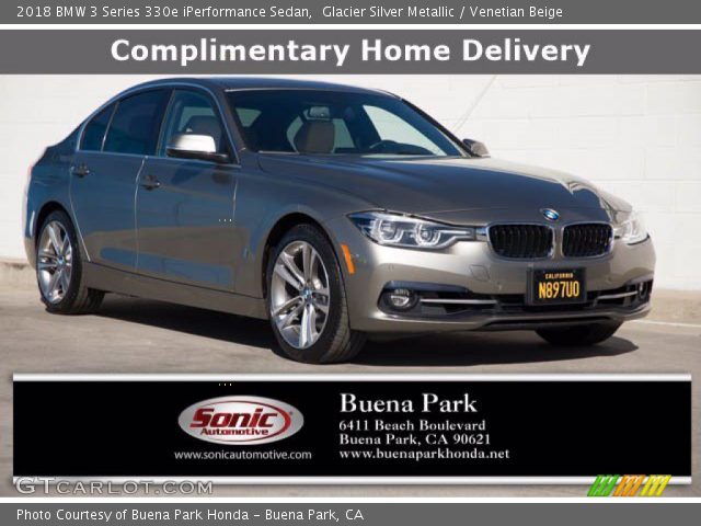 2018 BMW 3 Series 330e iPerformance Sedan in Glacier Silver Metallic