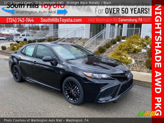2021 Toyota Camry SE Nightshade AWD in Midnight Black Metallic