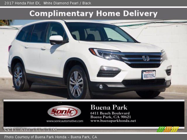 2017 Honda Pilot EX in White Diamond Pearl