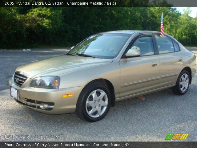 2005 Hyundai Elantra GLS Sedan in Champagne Metallic