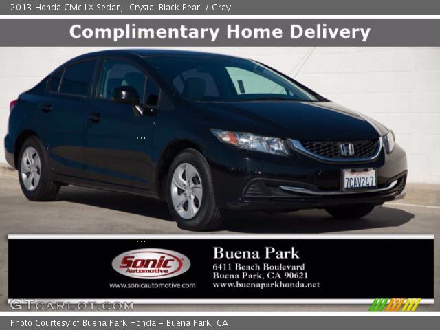 2013 Honda Civic LX Sedan in Crystal Black Pearl