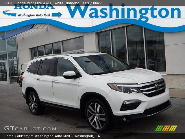 2018 Honda Pilot Elite AWD in White Diamond Pearl