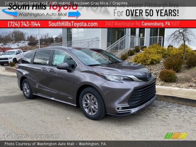 2021 Toyota Sienna XLE AWD Hybrid in Predawn Gray Mica
