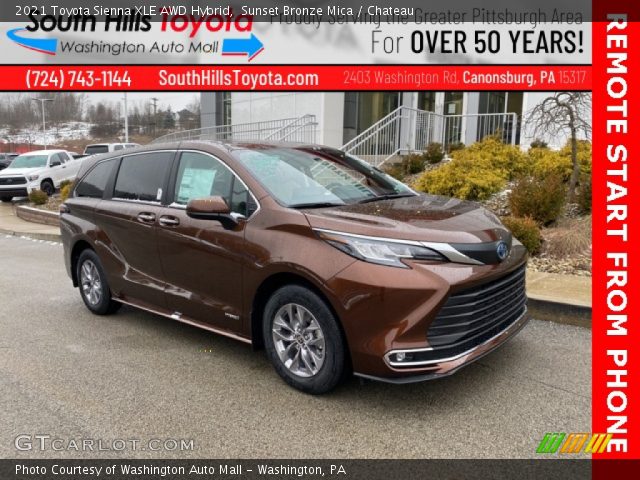2021 Toyota Sienna XLE AWD Hybrid in Sunset Bronze Mica