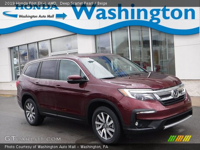 2019 Honda Pilot EX-L AWD in Deep Scarlet Pearl