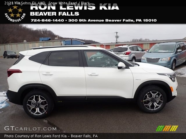 2021 Kia Seltos EX AWD in Snow White Pearl
