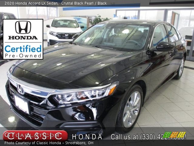 2020 Honda Accord LX Sedan in Crystal Black Pearl