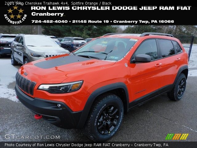 2021 Jeep Cherokee Traihawk 4x4 in Spitfire Orange