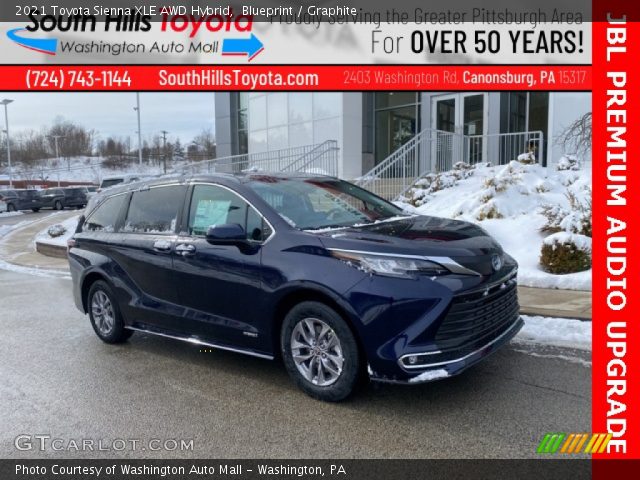 2021 Toyota Sienna XLE AWD Hybrid in Blueprint