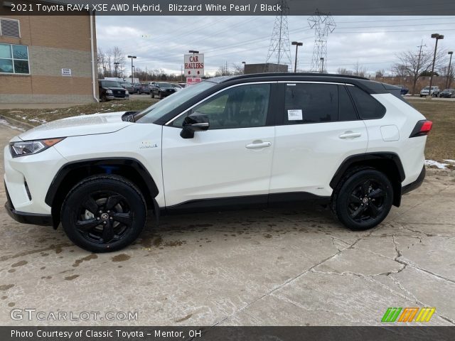 2021 Toyota RAV4 XSE AWD Hybrid in Blizzard White Pearl