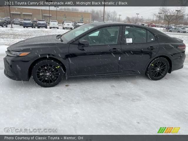 2021 Toyota Camry SE Nightshade AWD in Midnight Black Metallic