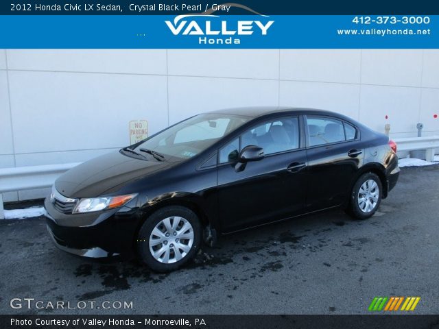 2012 Honda Civic LX Sedan in Crystal Black Pearl