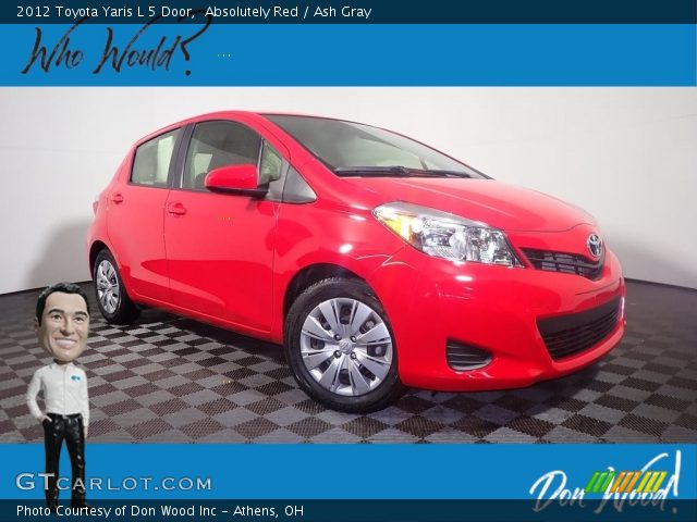 2012 Toyota Yaris L 5 Door in Absolutely Red