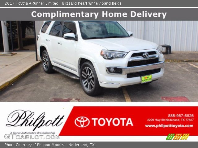 2017 Toyota 4Runner Limited in Blizzard Pearl White