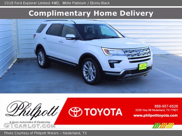 2018 Ford Explorer Limited 4WD in White Platinum