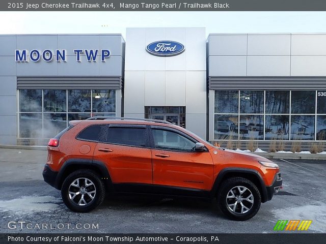 2015 Jeep Cherokee Trailhawk 4x4 in Mango Tango Pearl