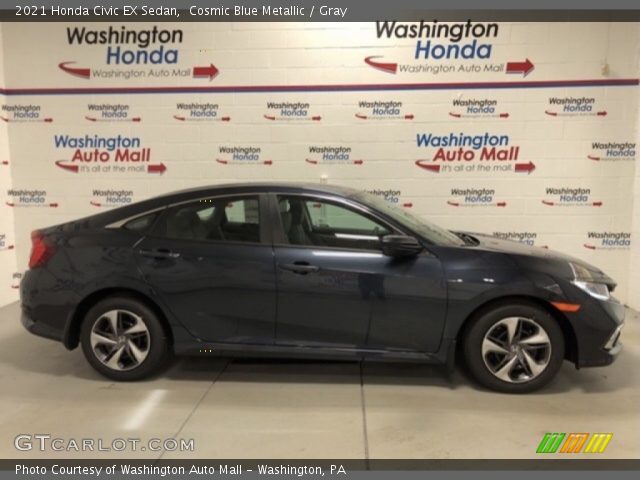2021 Honda Civic EX Sedan in Cosmic Blue Metallic