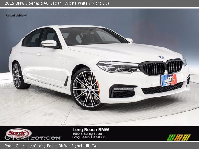 2019 BMW 5 Series 540i Sedan in Alpine White