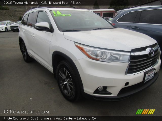 2016 Toyota Highlander XLE in Blizzard Pearl