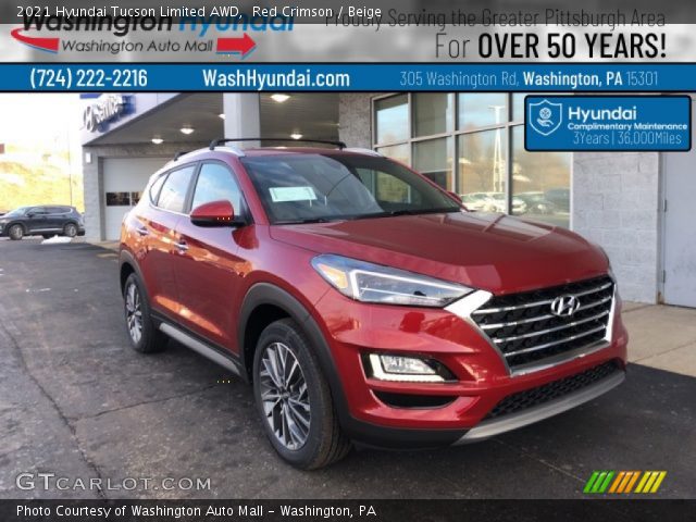 2021 Hyundai Tucson Limited AWD in Red Crimson