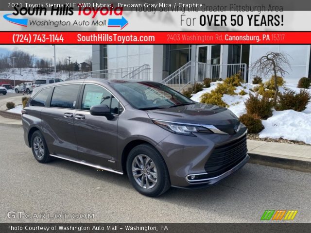 2021 Toyota Sienna XLE AWD Hybrid in Predawn Gray Mica