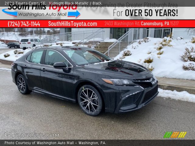 2021 Toyota Camry SE in Midnight Black Metallic