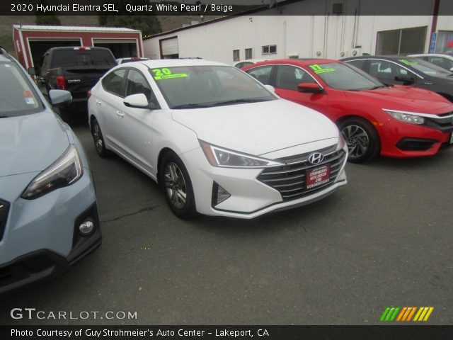 2020 Hyundai Elantra SEL in Quartz White Pearl