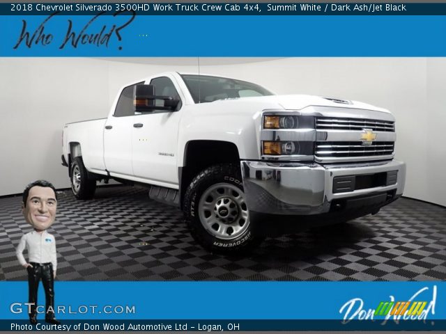 2018 Chevrolet Silverado 3500HD Work Truck Crew Cab 4x4 in Summit White