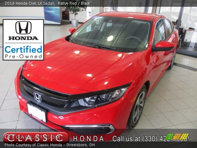 2019 Honda Civic LX Sedan in Rallye Red