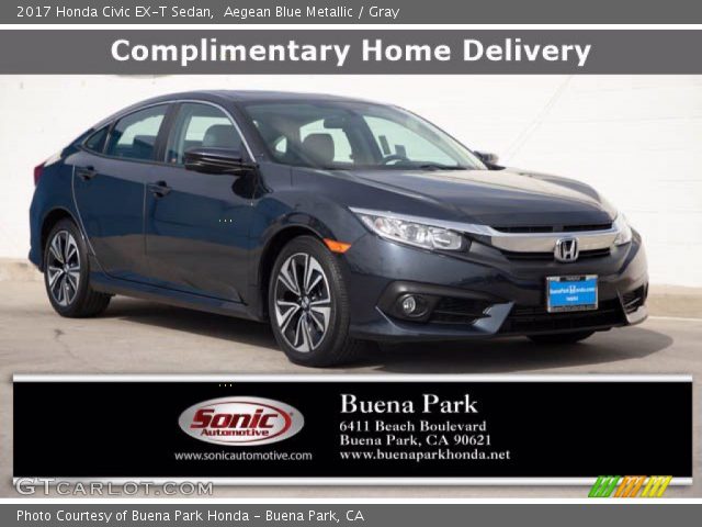 2017 Honda Civic EX-T Sedan in Aegean Blue Metallic