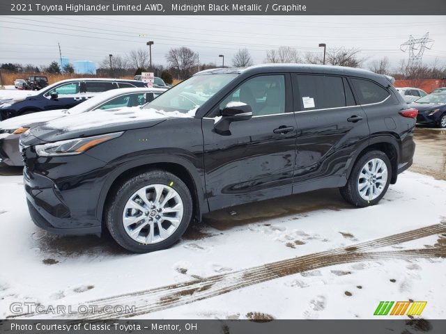 2021 Toyota Highlander Limited AWD in Midnight Black Metallic