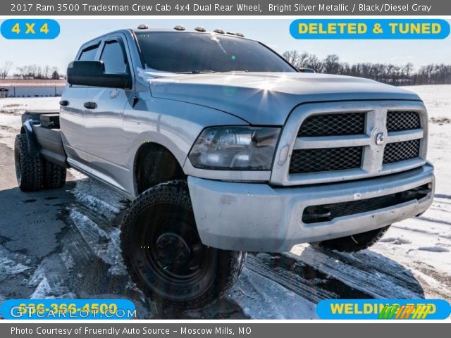 2017 Ram 3500 Tradesman Crew Cab 4x4 Dual Rear Wheel in Bright Silver Metallic