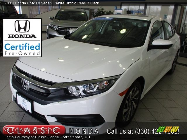 2018 Honda Civic EX Sedan in White Orchid Pearl