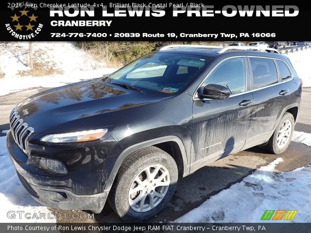 2016 Jeep Cherokee Latitude 4x4 in Brilliant Black Crystal Pearl