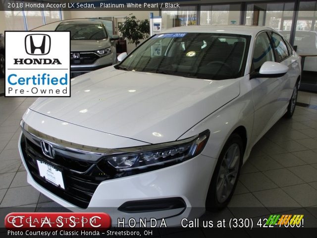 2018 Honda Accord LX Sedan in Platinum White Pearl