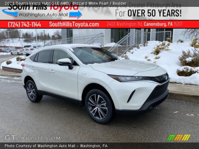 2021 Toyota Venza Hybrid LE AWD in Blizzard White Pearl