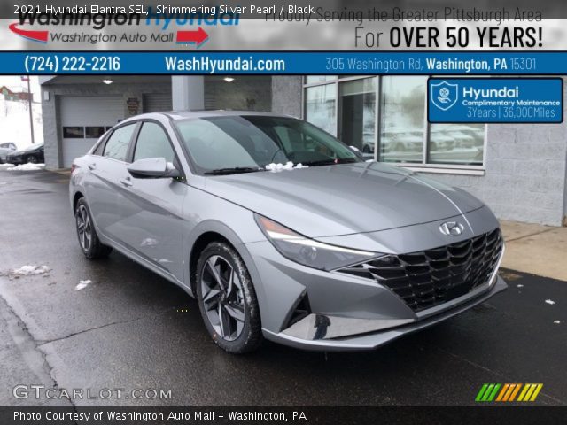 2021 Hyundai Elantra SEL in Shimmering Silver Pearl