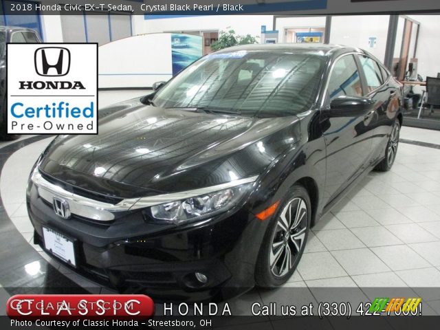 2018 Honda Civic EX-T Sedan in Crystal Black Pearl