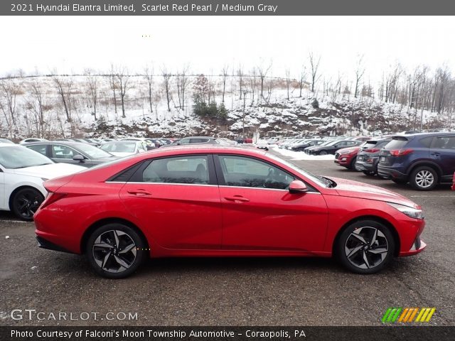 2021 Hyundai Elantra Limited in Scarlet Red Pearl