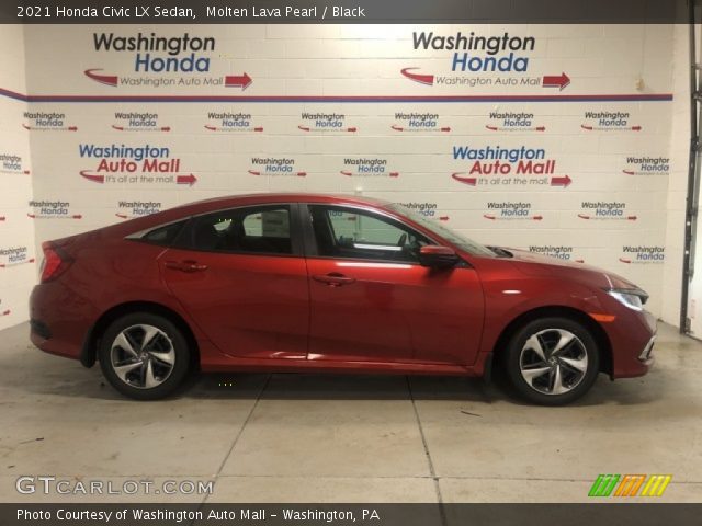 2021 Honda Civic LX Sedan in Molten Lava Pearl