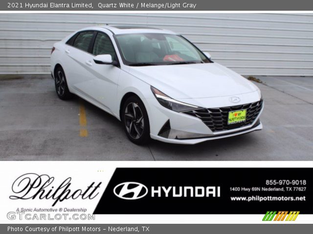 2021 Hyundai Elantra Limited in Quartz White