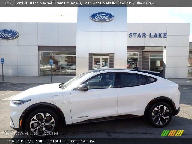 2021 Ford Mustang Mach-E Premium eAWD in Star White Metallic Tri-Coat