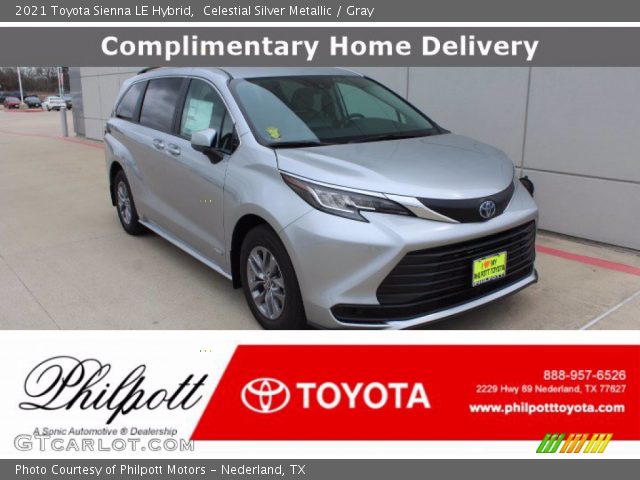2021 Toyota Sienna LE Hybrid in Celestial Silver Metallic