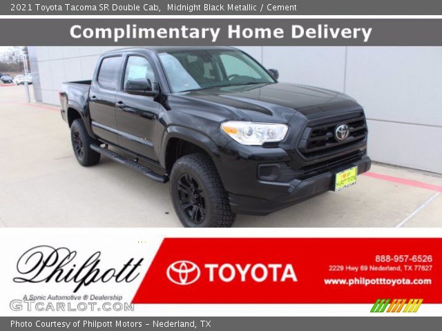 2021 Toyota Tacoma SR Double Cab in Midnight Black Metallic