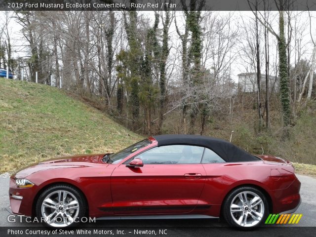 2019 Ford Mustang EcoBoost Convertible in Ruby Red