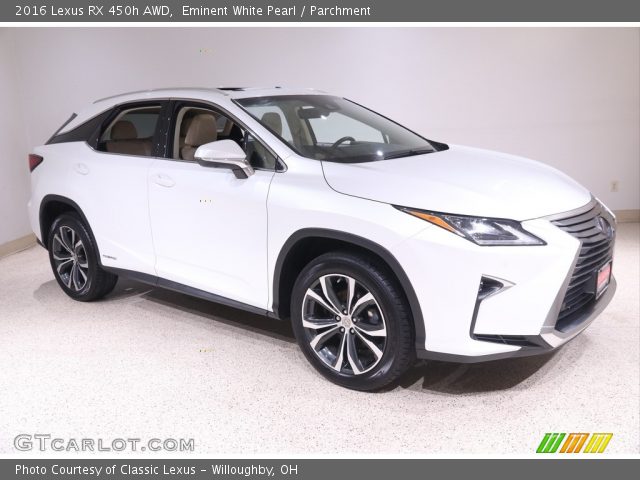 2016 Lexus RX 450h AWD in Eminent White Pearl