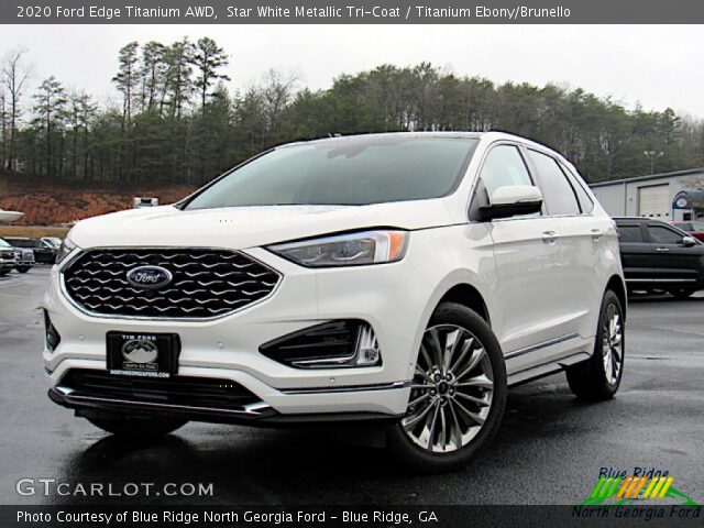 2020 Ford Edge Titanium AWD in Star White Metallic Tri-Coat